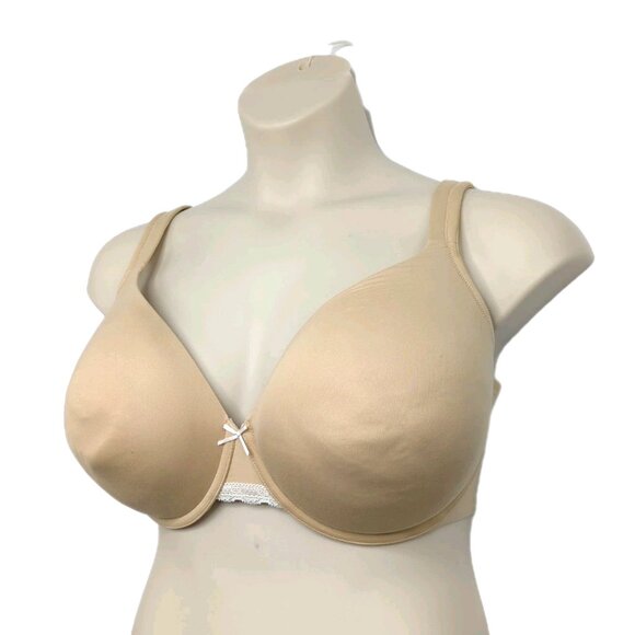 Cacique Lane Bryant Bra 44DDD Beige Lightly Lined Full Coverage Underwire Womens - Picture 2 of 10
